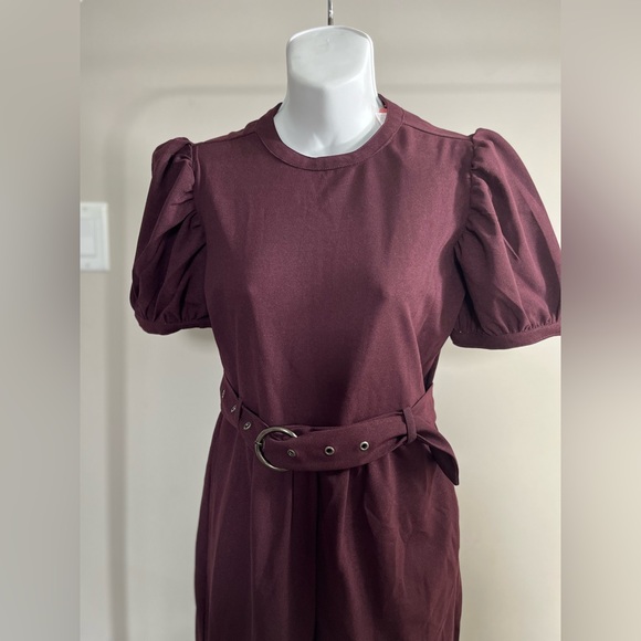 Classy Wine Colour Jumpsuit - Picture 3 of 4